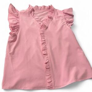 Women’s Ruffle Sleeve Pink Top